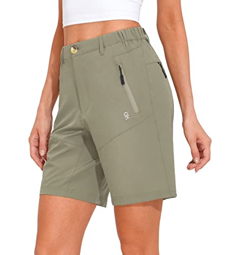 Pantalones cortos elásticos de secado rápido para mujer, senderismo, camping, viajes, etc.