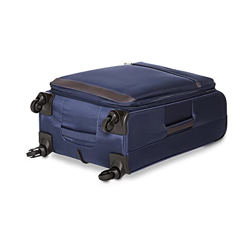 Amazon Basics, weicher Koffer mit Schwenkrädern, 64 cm, Marineblau