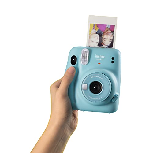Fujifilm Cámara instantánea Instax Mini 11 con funda, álbum y más kit de  accesorios (azul cielo)