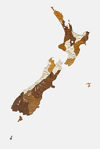 2D wooden map of New Zealand (52 x 70 cm)