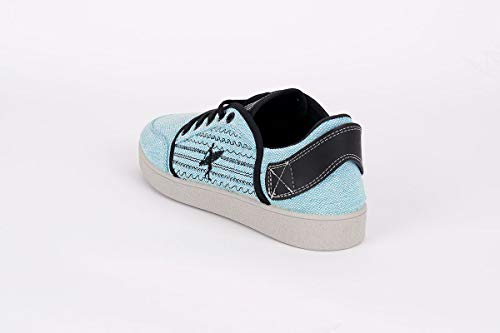 Sneakers 100% only RECYCLED materials, Basq, turquoise blue