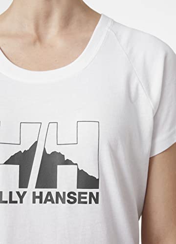 Helly Hansen W Nord Graphic Drop, camiseta blanca