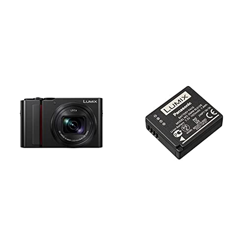 Panasonic Lumix DC-TZ200EG-K, 21.1 MP Premium Compact Camera + Panasonic Lumix DMW-BLG10