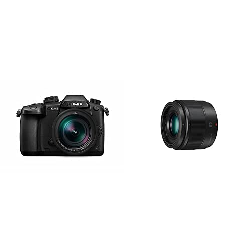Panasonic Lumix DC-GH5L, böse Kamera mit 20,3 MP + Panasonic Lumix H-H025 + Festbrennweite für M4/3-Mount-Kameras