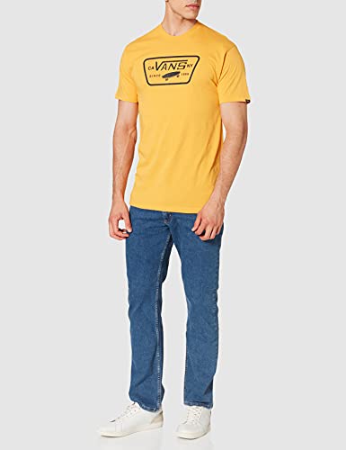 Vans Men's Full Patch T-Shirt, Golden Glow-Black