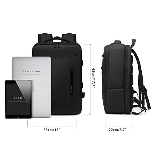 SZLX, mochila de viaje unisex, negra, simple, modelo G