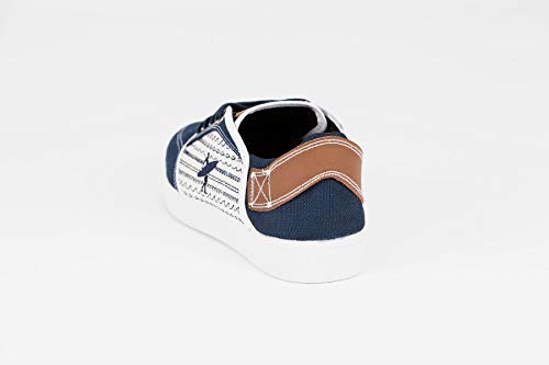 Sneakers 100% only RECYCLED materials, Basq, navy blue