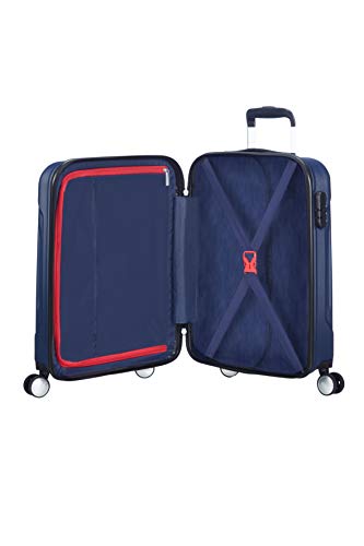 American Tourister Tracklite Spinner S, maleta de cabina, 55 cms, 34 L, azul marino