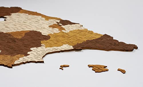 2D wooden map of Spain (70 x 57 cm)