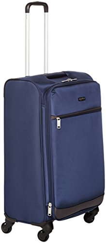 Amazon Basics, soft suitcase with swivel wheels, 79 cm, navy blue