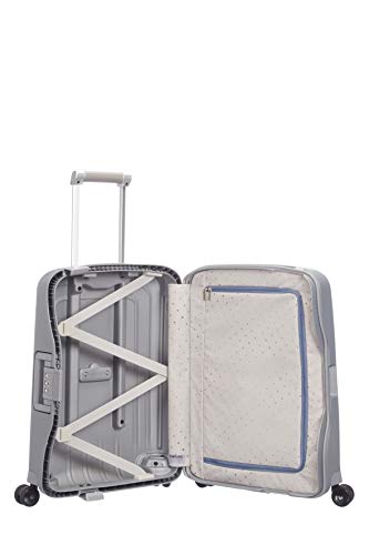 Samsonite S'Cure Spinner, maleta de cabina, 55 cms, 34l, plata