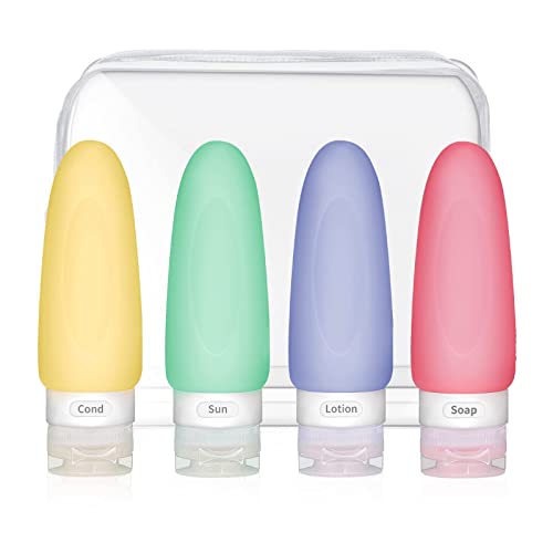 Opret, portable silicone travel bottles 4 pack (89ml)