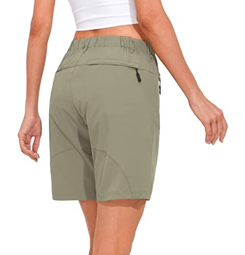 Pantalones cortos elásticos de secado rápido para mujer, senderismo, camping, viajes, etc.