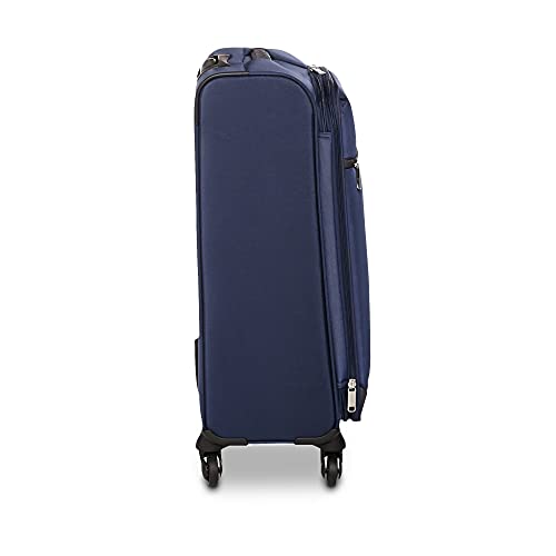 Amazon Basics, weicher Koffer mit Schwenkrädern, 79 cm, marineblau
