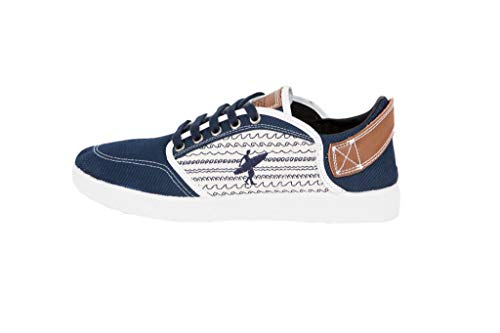 Sneakers 100% only RECYCLED materials, Basq, navy blue