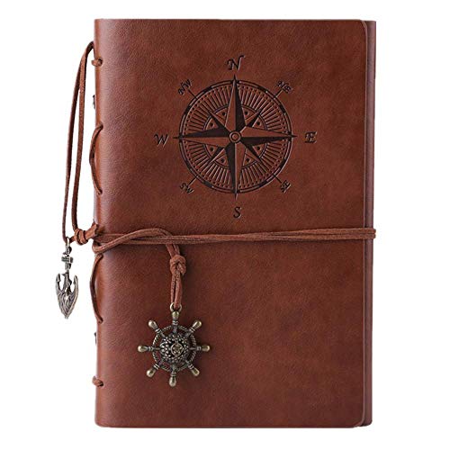 Travel journal for women and girls, small retro unlined notebook