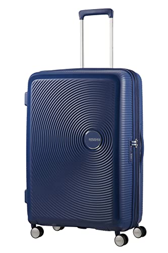 American Tourister Spinner, großer Koffer 77 cm hoch, blau