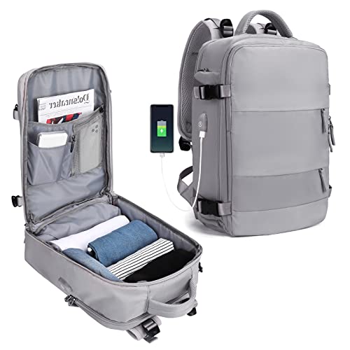 SZLX, mochila de viaje para mujer, gris, mediana, modelo B