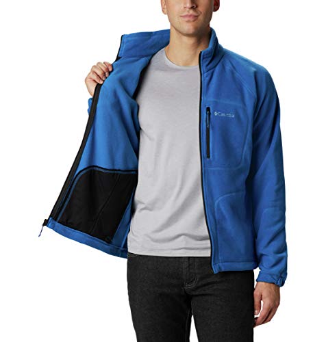 Columbia, chaqueta forro polar con cremallera para hombre, azul