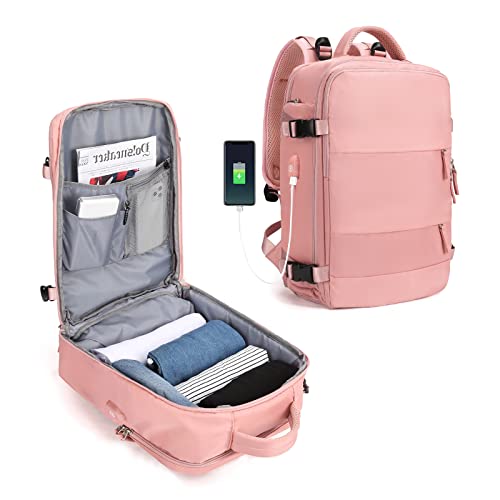 SZLX, mochila de viaje para mujer, rosa, mediana, modelo B