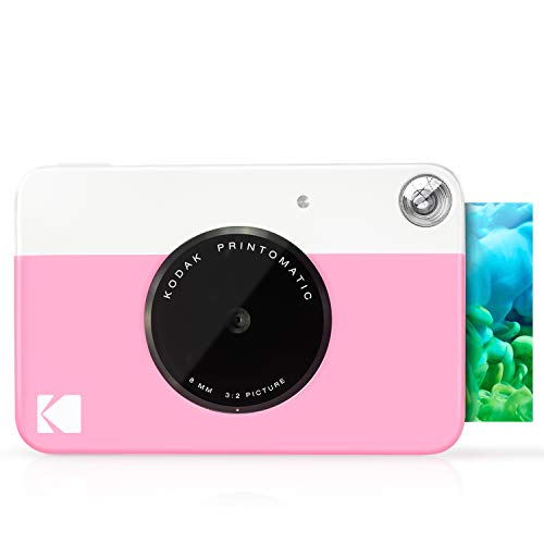 KODAK PRINTOMATIC, cámara instantánea digital + 20 hojas de papel zink + funda, rosa