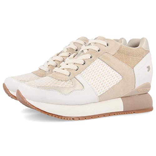 Gioseppo, beige sneakers with internal wedge for women