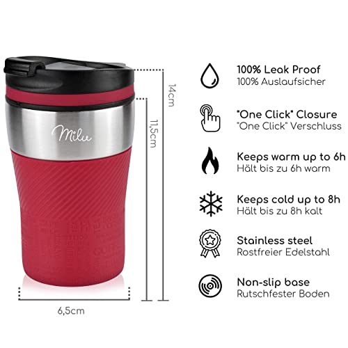 Milu Termo, taza de 210 ml, vaso térmico de viaje, café para llevar