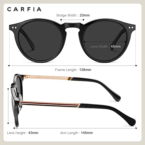 Carfia Vintage, gafas polarizadas de sol para mujer y hombre