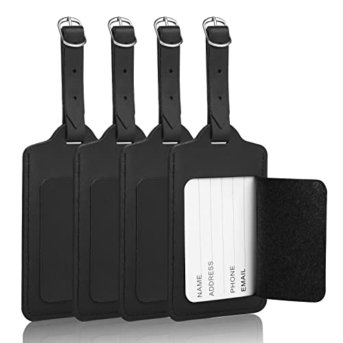 Flintronic, luggage tags, 4 pieces, black