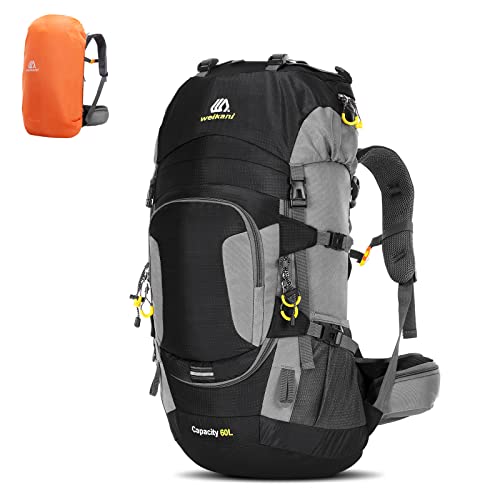 Lixada, 60L Hiking Backpack, Unisex, Black