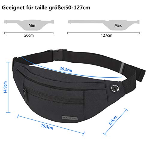 Maxtop, unisex fanny pack with headphone jack