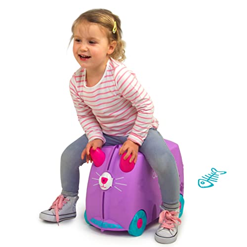 Trunki, child's suitcase, cabin luggage, Cassie the cat