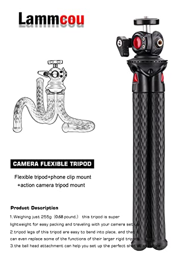 Mini flexible camera and mobile tripod, 3 in 1