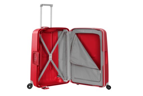 Samsonite S'Cure Spinner, maleta mediana (69 cm-79 L), roja