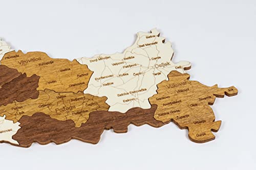 2D-Holzkarte von Kroatien (68 x 67 cm)