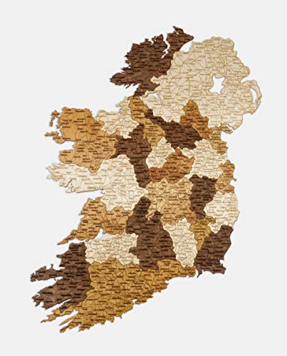 Mapa de madera 2D de Irlanda (80 x 61 cms)