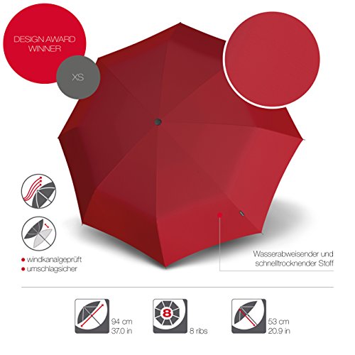 Knirps Folding Umbrella Red