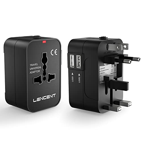LENCENT, universal plug adapter, for more than 200 countries