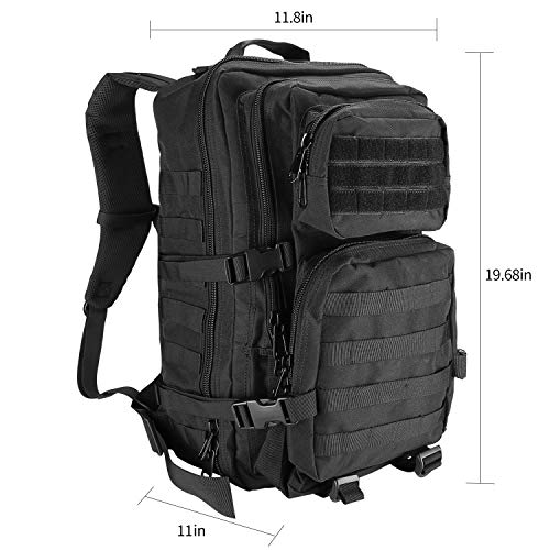 ProCase 40L Military Tactical Backpack, Black