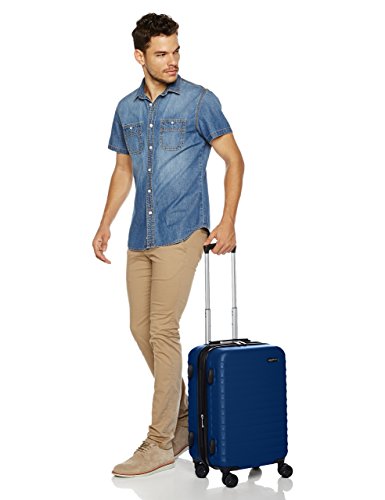 Amazon Basics 55cm Hardside Travel Suitcase, Cabin Size, Navy