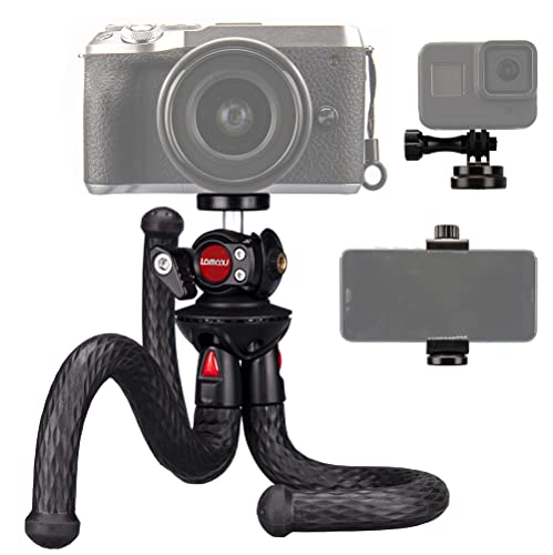 Mini trípode flexible de cámara y móvil, 3 en 1