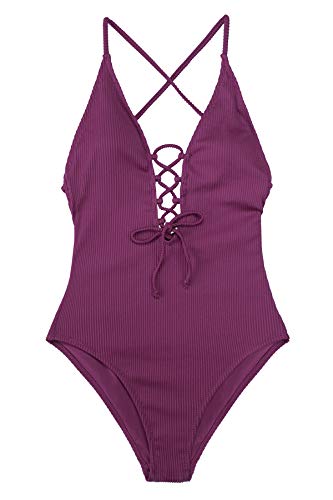 Cupshe Women's Knotted V Neck Swimsuit