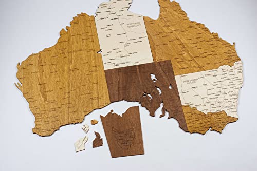 2D-Holzkarte von Australien (70 × 55 cm)