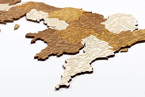 Holzkarte des Vereinigten Königreichs und Irlands (97 x 65 cm)