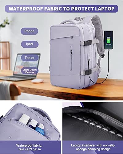 SZLX, mochila de viaje para mujer, violeta, mejorada, modelo G