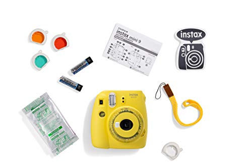 Fujifilm Instax Mini 9, Instant Camera with Films, Light Yellow