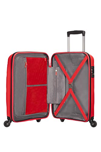 American Tourister Bon Air Spinner, maleta de cabina 55 cm-32L, roja