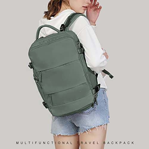 SZLX, mochila de viaje para mujer, verde oliva, pequeña, modelo A