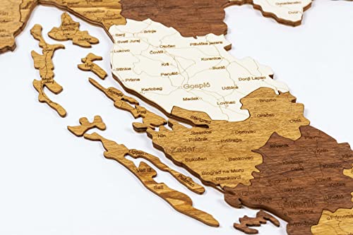 2D wooden map of Croatia (68 x 67 cms)