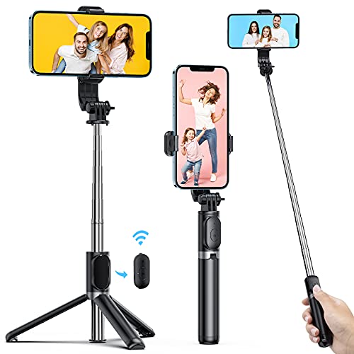 ATUMTEK, palo selfie trípode con bluetooth, extensible con mando a distancia inalámbrico